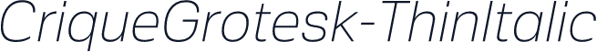 CriqueGrotesk-ThinItalic