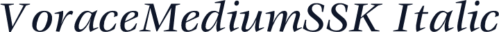 VoraceMediumSSK Italic