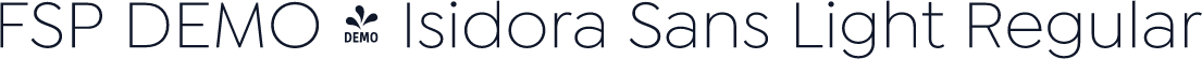 FSP DEMO - Isidora Sans Light Regular
