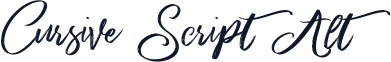 Cursive Script Alt