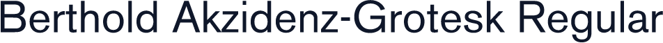 Berthold Akzidenz-Grotesk Regular