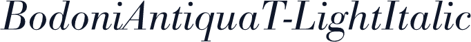 BodoniAntiquaT-LightItalic