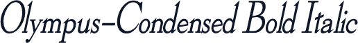 Olympus-Condensed Bold Italic
