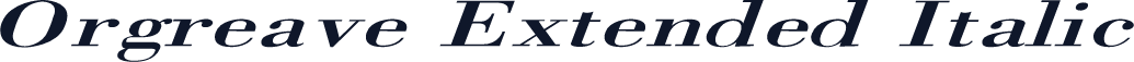 Orgreave Extended Italic