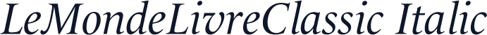 LeMondeLivreClassic Italic
