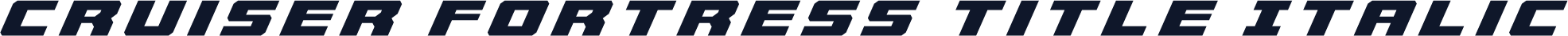 Cruiser Fortress Title Italic