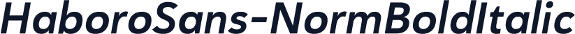 HaboroSans-NormBoldItalic