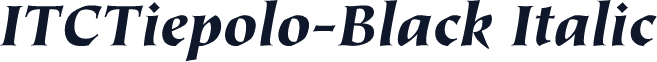 ITCTiepolo-Black Italic