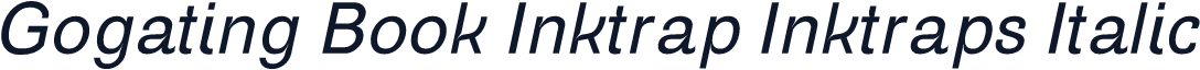 Gogating Book Inktrap Inktraps Italic