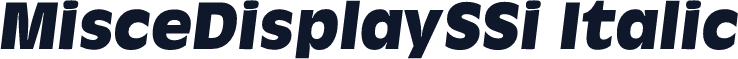 MisceDisplaySSi Italic