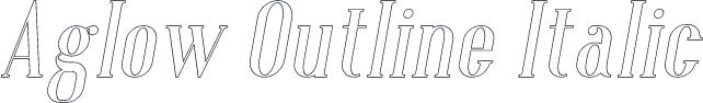 Aglow Outline Italic