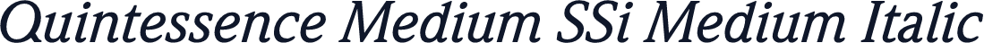 Quintessence Medium SSi Medium Italic