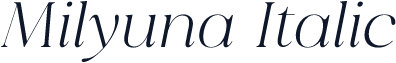 Milyuna Italic