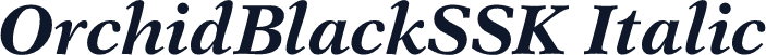 OrchidBlackSSK Italic