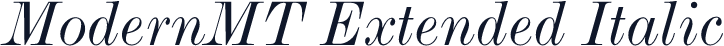 ModernMT Extended Italic