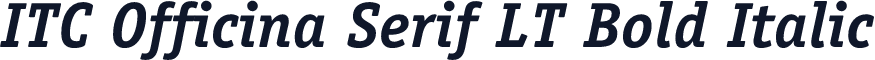 ITC Officina Serif LT Bold Italic