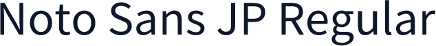 Noto Sans JP Regular