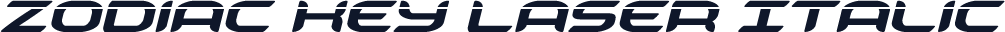 Zodiac Key Laser Italic