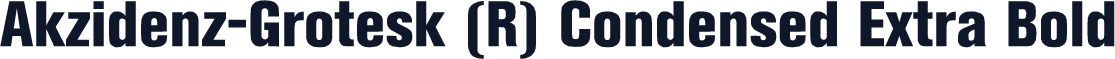 Akzidenz-Grotesk (R) Condensed Extra Bold
