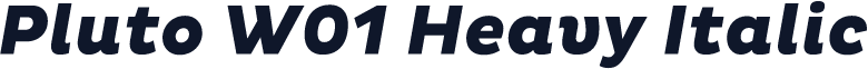 Pluto W01 Heavy Italic