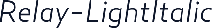 Relay-LightItalic