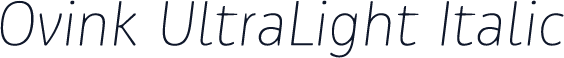 Ovink UltraLight Italic