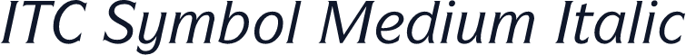 ITC Symbol Medium Italic