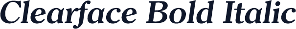 Clearface Bold Italic
