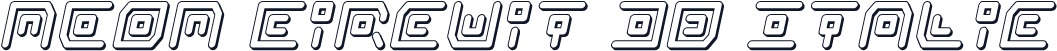 Neon Circuit 3D Italic