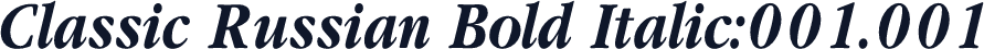 Classic Russian Bold Italic:001.001