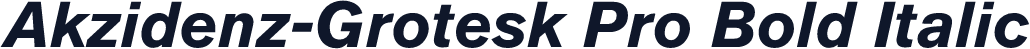 Akzidenz-Grotesk Pro Bold Italic