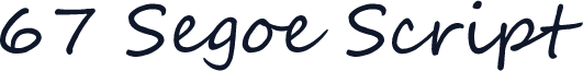 67 Segoe Script