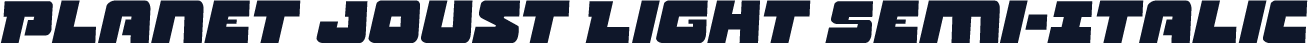 Planet Joust Light Semi-Italic