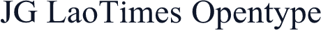 JG LaoTimes Opentype