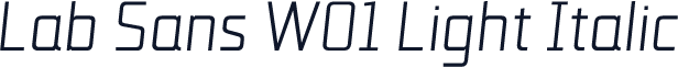 Lab Sans W01 Light Italic