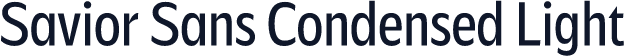 Savior Sans Condensed Light