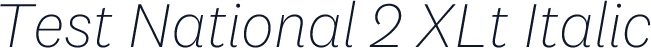 Test National 2 XLt Italic