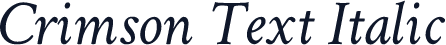 Crimson Text Italic