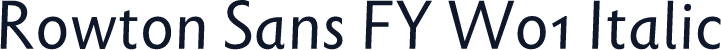 Rowton Sans FY W01 Italic