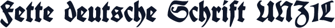 Fette deutsche Schrift UNZ1L