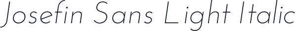 Josefin Sans Light Italic
