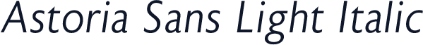 ☞Astoria Sans Light Italic