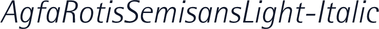 AgfaRotisSemisansLight-Italic