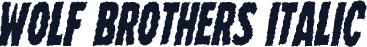 Wolf Brothers Italic