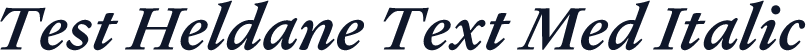 Test Heldane Text Med Italic