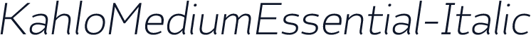 KahloMediumEssential-Italic