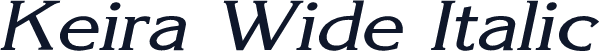 Keira Wide Italic