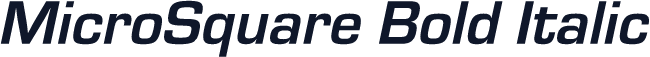 MicroSquare Bold Italic