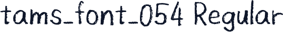 tams_font_054 Regular