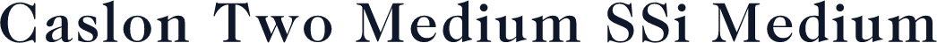 Caslon Two Medium SSi Medium